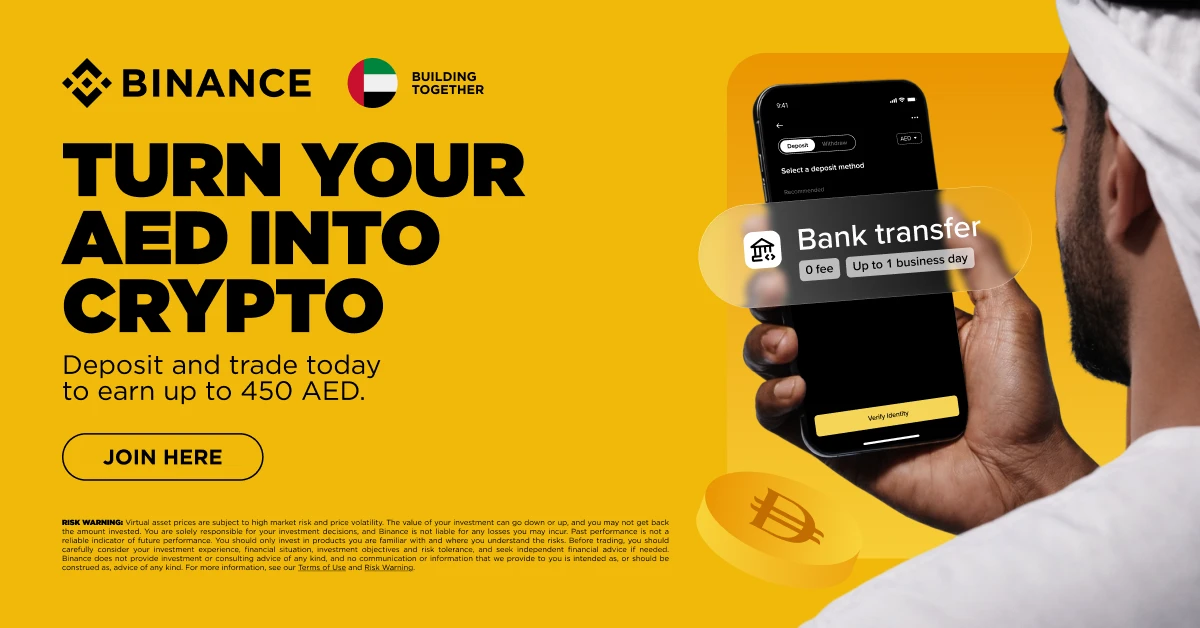 Binance Launches Zero-Fee AED Crypto Transfers in UAE Through Regulated Banking Integration