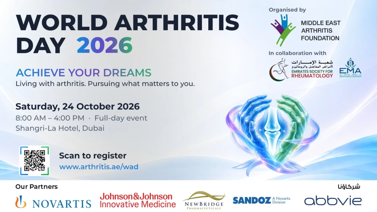 World Arthritis Day 2026: MEAF Calls for Early Diagnosis and Action in the UAE